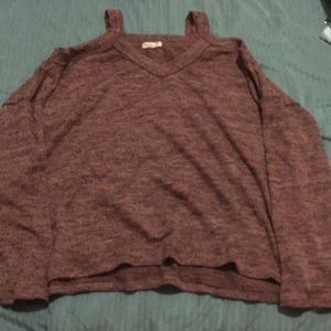 Pink cold shoulder sweater, NWOT